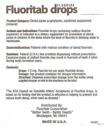 Fluoritab Fluoride Drops label front 1oz.jpg Fluoritab Fluoride Drops label front 1oz - Fluoritab Fluoride Drops label front 1oz
